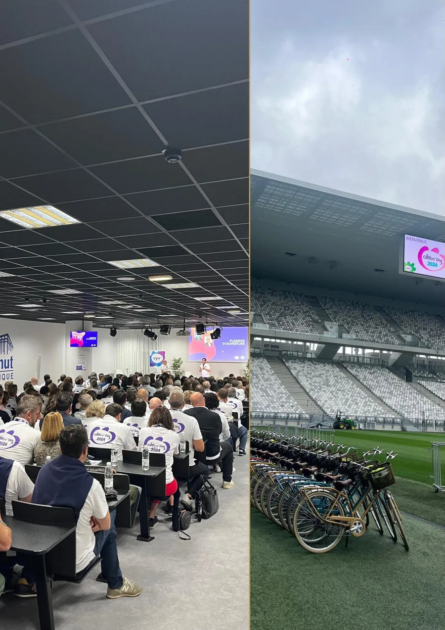 Séminaire national dans un stade privatisé, plénière et animations