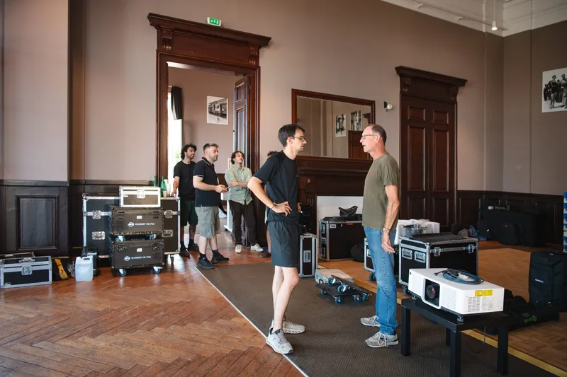 Point technique avec le régisseur, avant montage